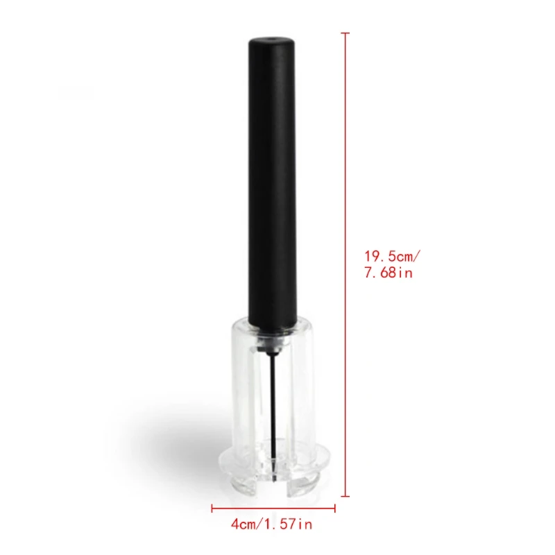 High End Pneumatic Wine Bottle Opener Black Cork Remover Easy Air Pump