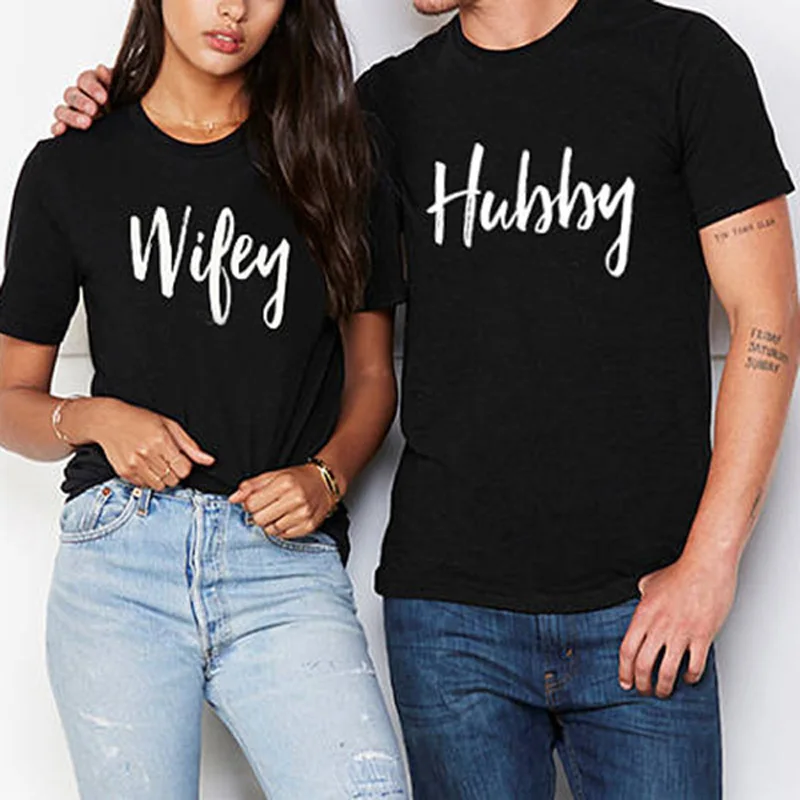 Hubby и футболка для жены, парные футболки hubby& wifey, подходящие футболки, лучший подарок, парная футболка, Подарок на годовщину, футболки