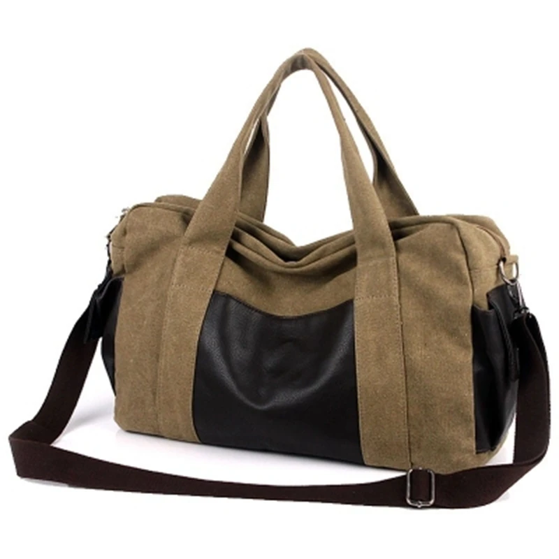 Canvas Gym Bag Men Women Sports Bag for Fitness Outdoor Traveling
