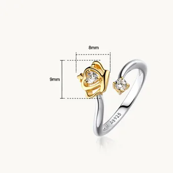 High Quality Silver Plated Princess Crown Adjustable Ring 3