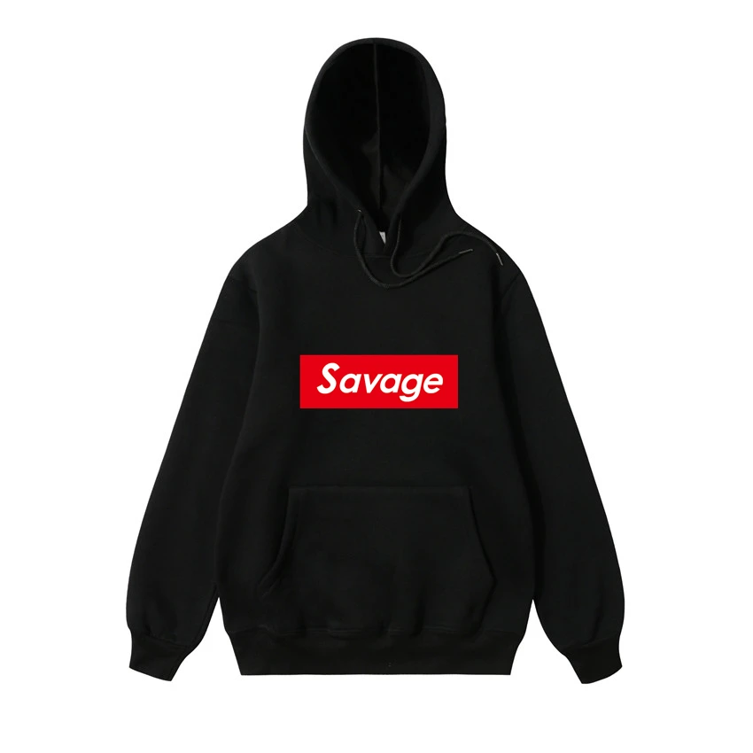 

2018 New Mens Hoodies Savage Hoodies Parody No Heart X Savage Mode Slaughter Gang ATL Cotton Long Sleeved Hoodies Suprem