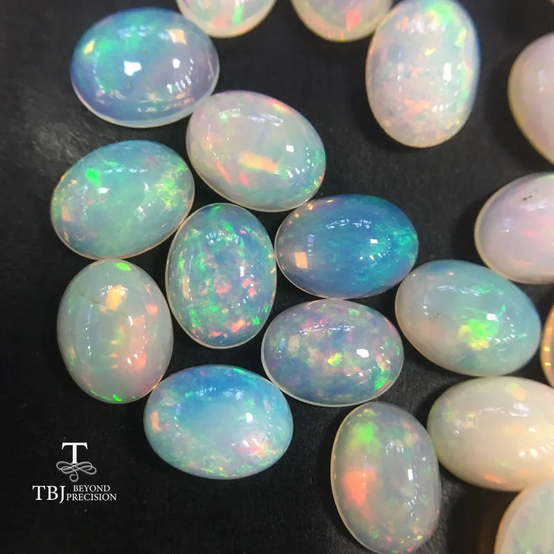 Natural Ethiopian Opal 6*8mm 0.7ct Gemstones for 925 Sterling Silver Jewelry