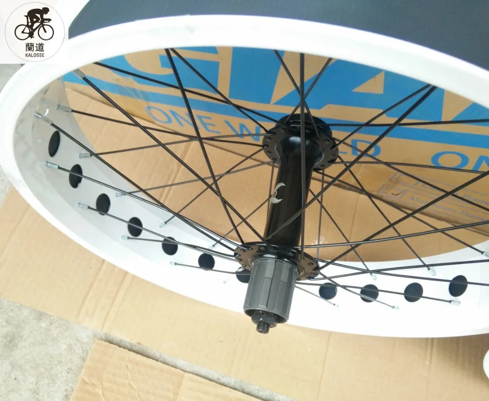 Top Kalosse  Sports equipment Fat bike wheels  Snow/beach wheel 20er  20*4.0 , 7/8/9/10S cassette  F135/ R190mm hubs , DIY colors 10