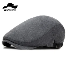 Новые осенне-зимние береты мужские головные уборы унисекс Хлопковая полосатая Кепка шляпа в британском ретро-стиле Мужская и Женская шерстяная кепи на плоской подошве