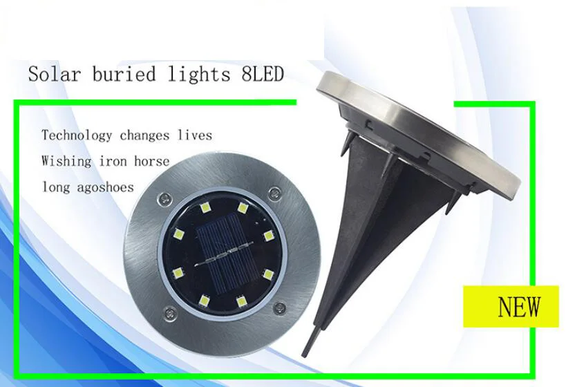 Solar Lamp for Garden Lawn Lamp Ground Lamp Decoration Solar Powered Lights With 8 LED Waterproof Street Pathway Night Light (6)
