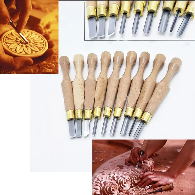 

9pcs Wood Carving Tools Set Chisel Gouges Woodcut Knife Hand Cutter for Arts Crafts DIY Woodworking Tool LY-581