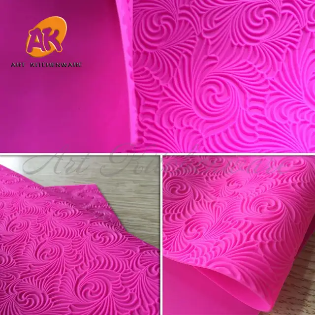 New Arriv Fondant Mould Lace Mat Impression Mats Silicone Lace Mat