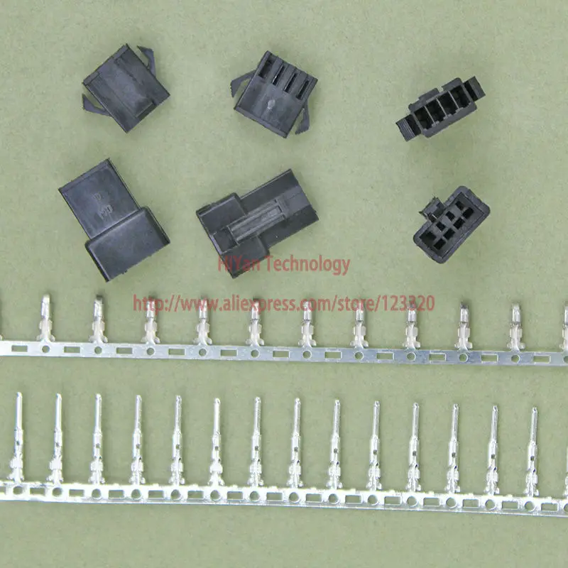 

(100sets/lot) connectors SM SM2.54 4Pin Pitch:2.54MM Female and Male Housing + terminals SM-4P JST 2.54MM SM2.54