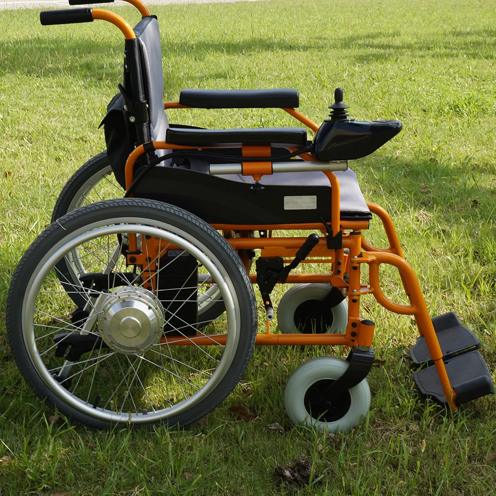 Perfect okfeet Electric Wheelchair Conversion Kit No Battery  24V 250W 6km/h Double motors Wheelchair Modification 18