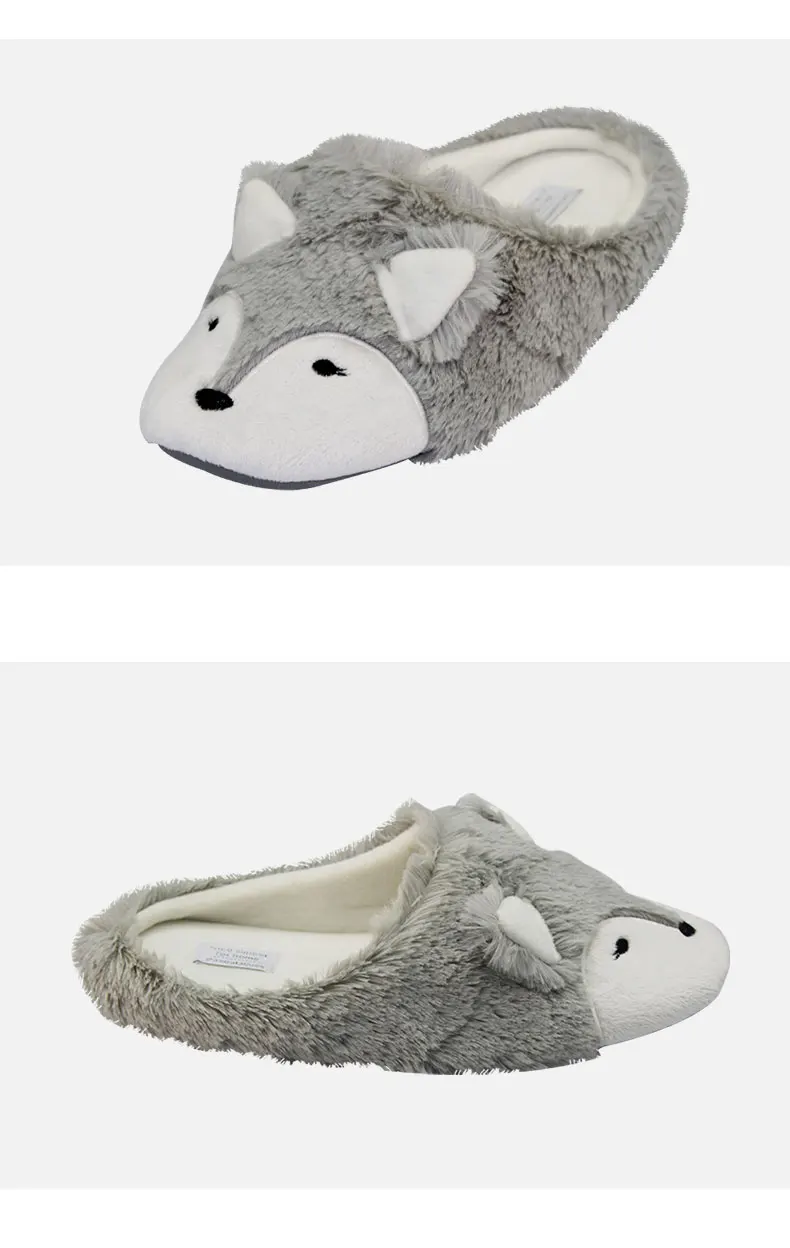 Pasoataques Womens Cute Fox Animal Pattern Home Slippers
