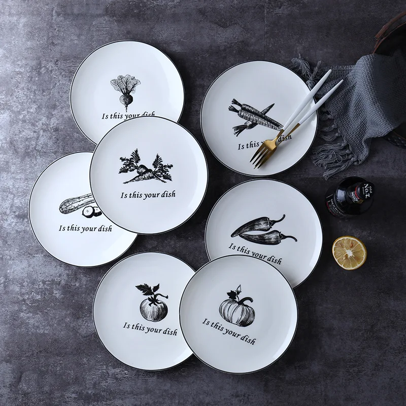 vegetable pattern dinner set (11)