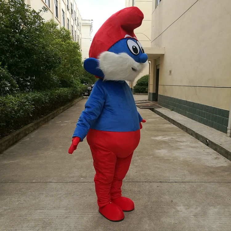 Christmas Party Suit  Blue Elves Mascot Costume Adult Size Cartoon Mascot Mascotas 