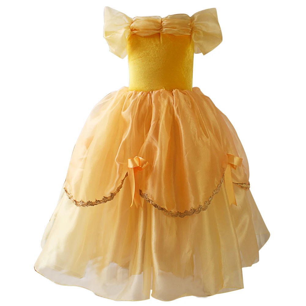 Robe Princesse Belle Pour Filles Tenue De Soiree Jaune Longue Pour Anniversaire La Belle Et La Bete Vetements De Bal Aliexpress Robe Princesse Belle Pour Filles Tenue De Soiree Jaune Longue Pour Anniversaire La Belle Et La Bete Vetements De Bal Aliexpress