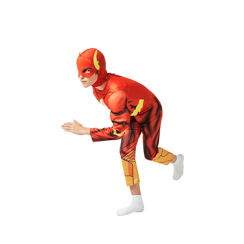 Goedkoop Super Cool 3D Afdrukken Jongens De Flash Spier Fancy Dress Kind Kinderen Superheld Halloween Carnaval Party Cosplay Kostuums