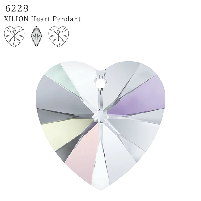 

(1 piece) 100% Original crystal from Swarovski-element 6228 XILION Heart pendant made in Austria beads for DIY jewelry making