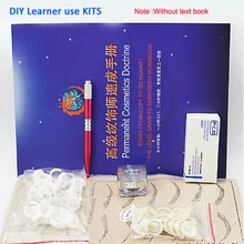 Наборы ручек для микроблейдинга, ручные ручки, наборы с пастой для бровей, 30 шт., лезвие для игл, 5 шт., кожа для обучения