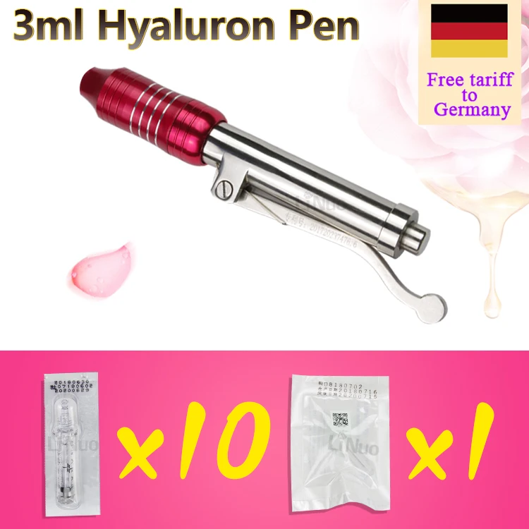 

Free tariff to Germany hyaluronic pen with 10pcs Syringe and 1 needle free atomizer hyaluron injection pen wrinkle removal water