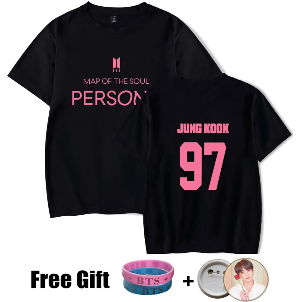 

2019 Bangtan Boys Map Of The Soul Persona Album Kpop T-shirts Women/Men Fashion Summer Short Sleeve Top Tee Streetwear T shirts