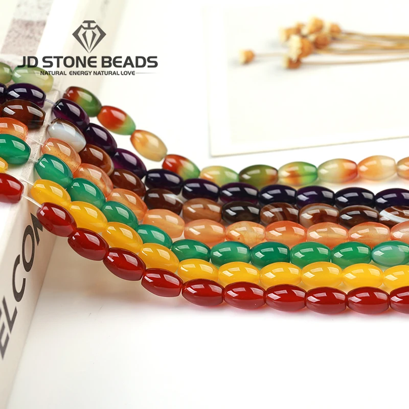 

Wholesale Natural Agate Irregular Thread Rice Shape Gemstone Beads For Jewelry Making DIY Bracelet Necklace Strand 14''