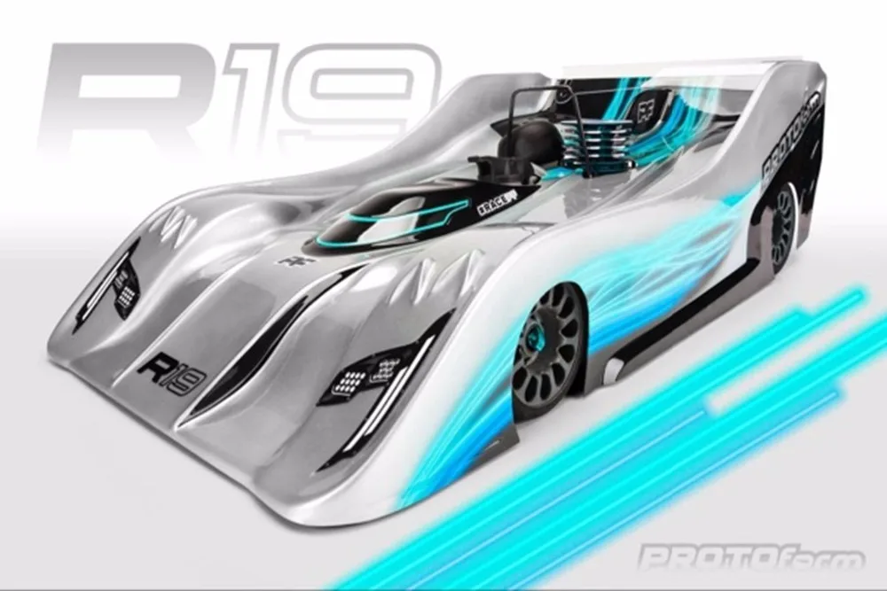 

New Team C 1/8 Protoform R19 on road body shell rc Car PC Clear Body with sticker For BLITZ RX8 MRX6 Serpent Tamiya kyosho hpi