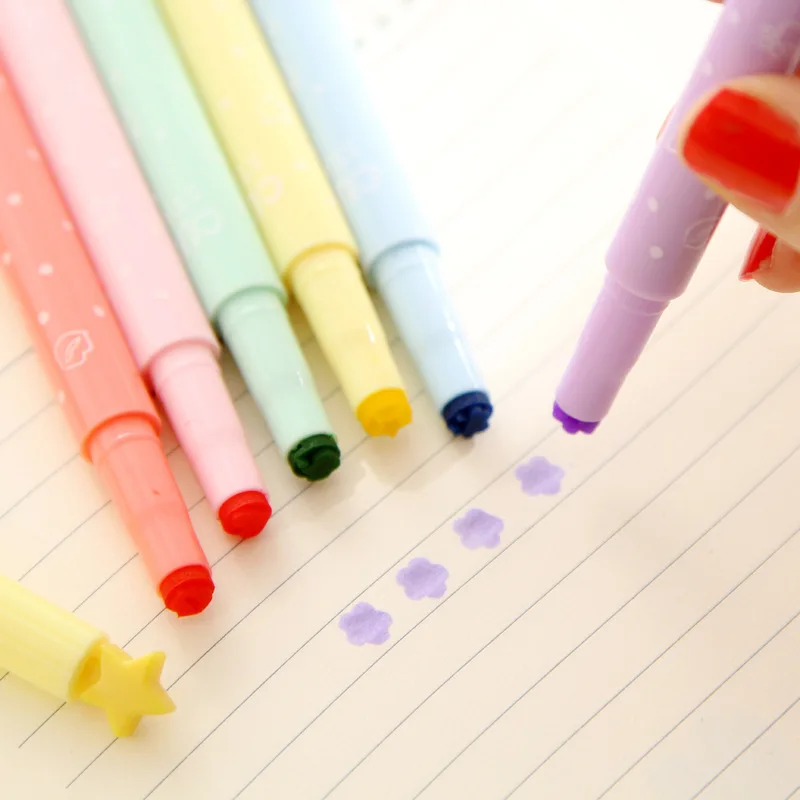 1 шт. милые разноцветные конфеты кавай выделители ручка Креативные DIY штампы маркер ручка школьные принадлежности офисные канцелярские принадлежности
