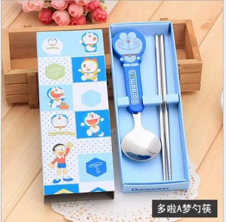Free-shipping-50-PCS-Hot-Sale-Cartoon-2-Piece-Set-Tableware-Chopsticks-Spoon-and-Spoon-Kitchen (1)
