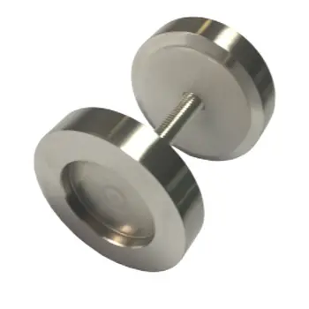 

Round Brushed Stainless Steel Sliding Barn Door Handle Wood door handle two side handle pull door knob small