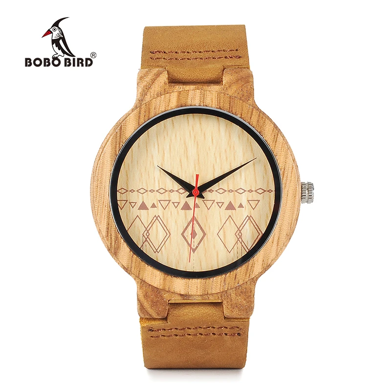 BOBO BIRD Men Watches Zebra Wooden Timepieces Top Brand Quartz Watch For Men relogio masculino Accept Logo Drop Shipping
