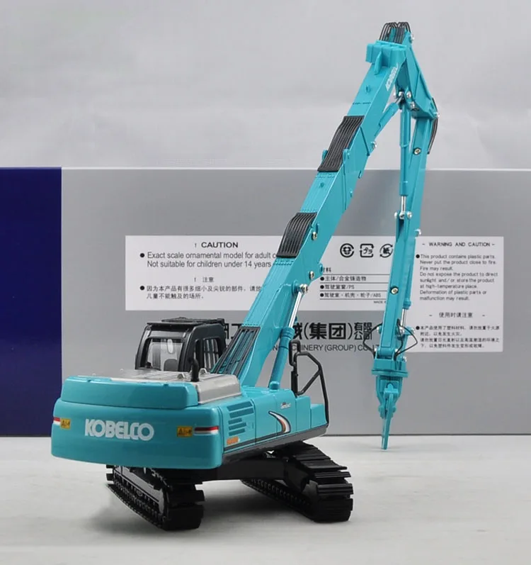 1:43 kobelco sk480 снос длинные руки ecavator с cruscher игрушка