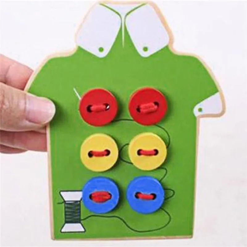 

Wooden Toys for Children Beads Lacing Board Baby Montessori Toys Puzzles Education Teaching Aids Wood Puzzle Toy 2018