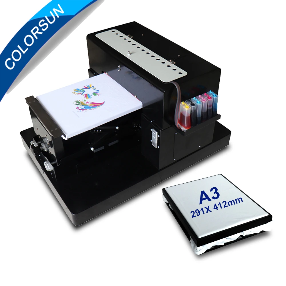 Цветной планшетный принтер A3 размером dtg для футболок печать Epson R1390 с держателем