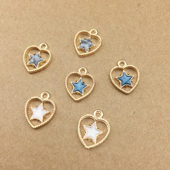 

10pcs 13x17mm Love star charm for jewelry making earring pendant fashion charm bracelet charm heart charm