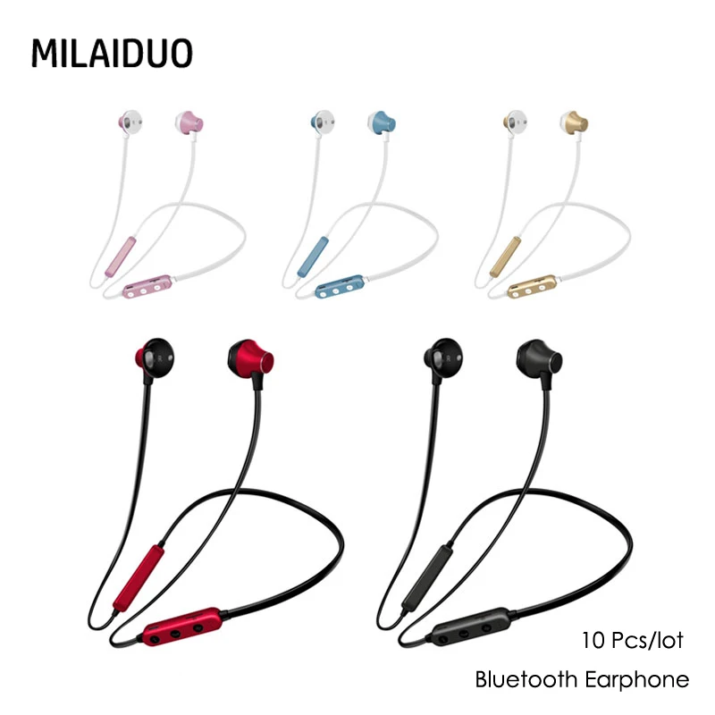 

10 Pcs/lot G18 Newest Headphone Headset with Mic Bluetooth V4.2+EDR For All Phone Neckband Sport Earphone Auriculare CSR 65mAh
