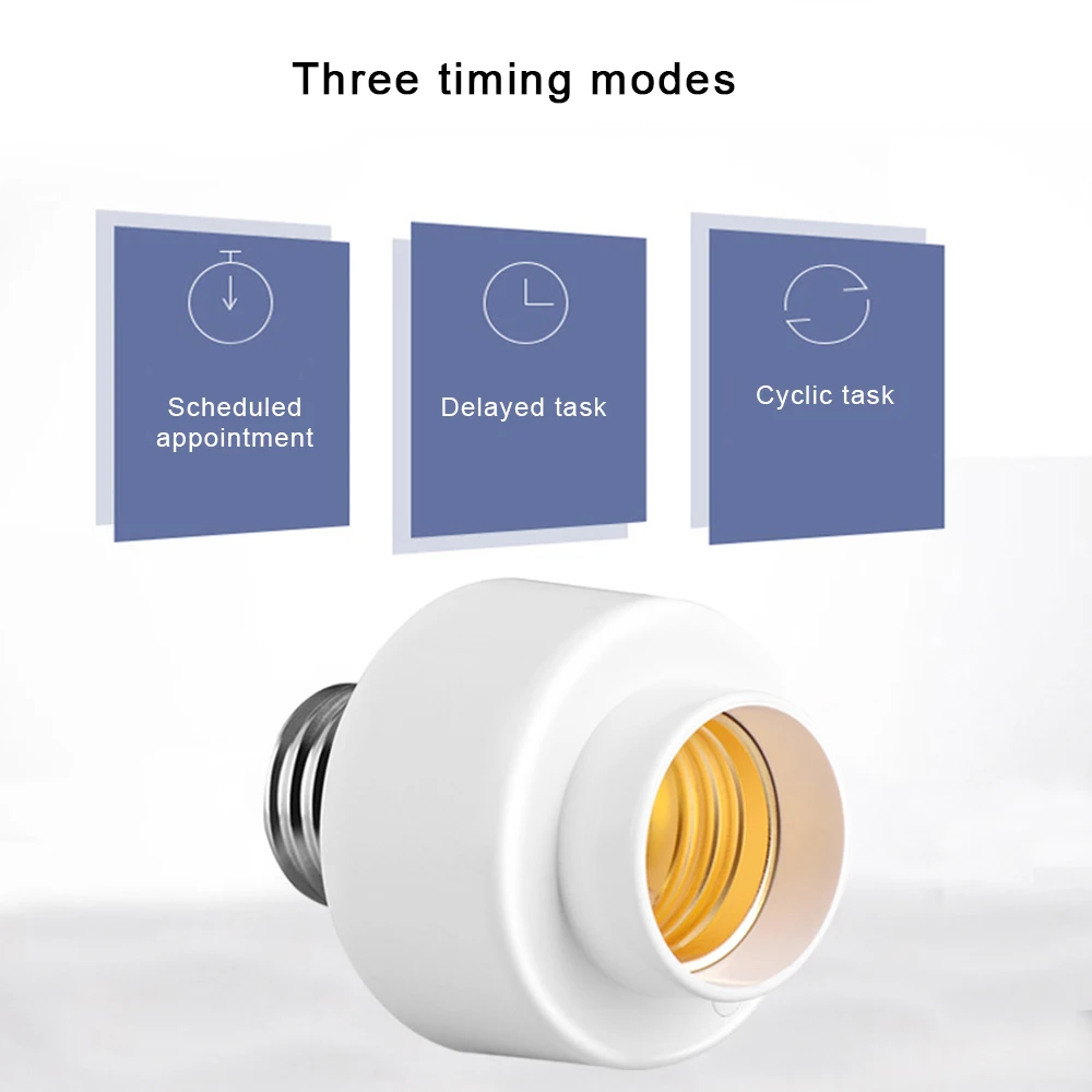 LED lamp head remote control Wifi wireless remote switch timing smart bulb socket screw bulb cap bracket socket E27 E26 home LED lamp head remote control Wifi wireless remote switch timing smart bulb socket screw bulb cap bracket socket E27 E26 home