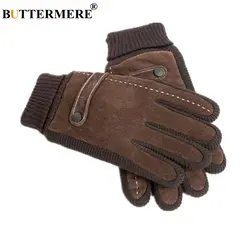BUTTERMERE перчатки из свиной кожи для мужчин Прихватки для мангала зима из натуральной кожи чёрный; коричневый теплые мужские перчатки Кожаные