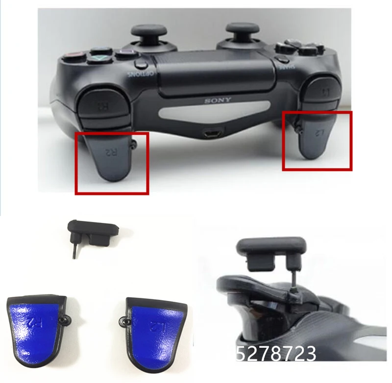 R2 L2 Trigger Extenders With Dust plug for PS4 Dual Triggers ...
