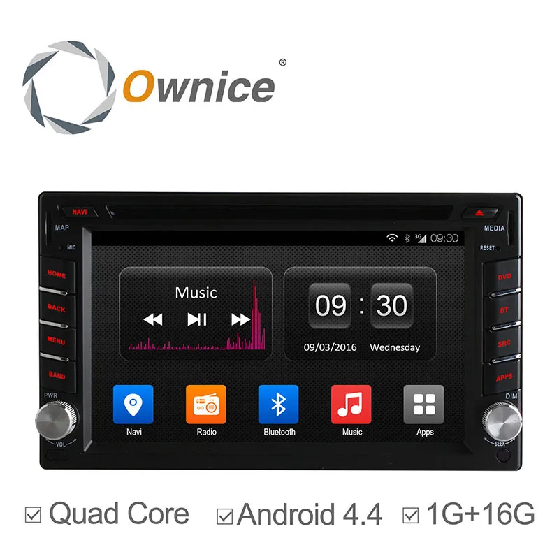  Ownice 6.2" Universal 2 Din Car DVD Multimedia Video Player 800*480 Quad Core Android 4.4 C300 GPS Navigation Wifi Bluetooth 