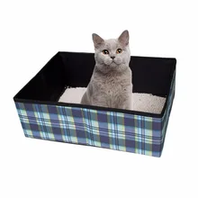 Gomaomi портативный ящик для помёта для домашних животных водонепроницаемый контейнер для мусора кошки туалет для автомобиля и на открытом воздухе