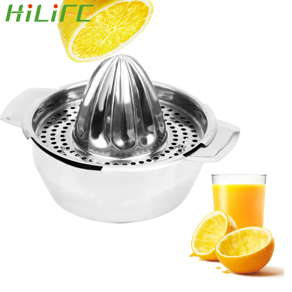 

HILIFE Stainless Steel Manual Juicer Manual Citrus Juicer Multi-Function Juicer Machine Hand Orange Lemon Fruit Press Squeezer