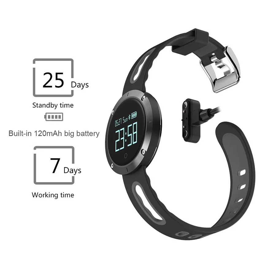 DM58 Smart Watch Waterproof Smart Wristband Heart Rate Monitor Blood Pressure Smart Bracelet Fitness Tracker for iPhone X 8 Plus