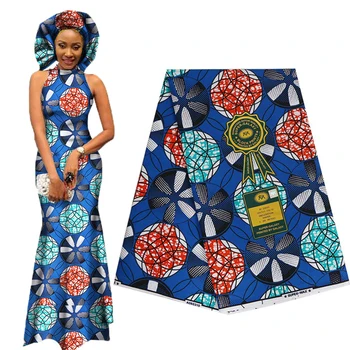 

100% Cotton Guaranteed Real 2020 Wax New Bazin Wax Fabric High Quality African Ankara Prints Wax Fabric 6yards DIY Party Dress