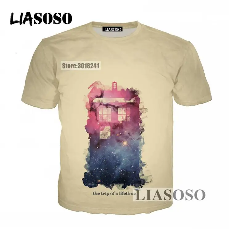 LIASOSO новые летние футболки для мужчин и женщин футболка Популярная ТВ 3D печать