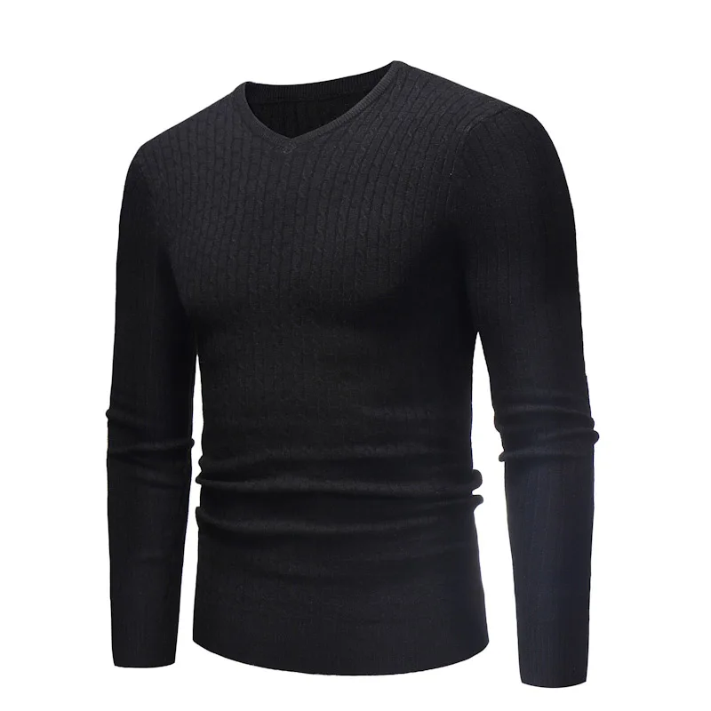 

Sweater Men 2019 Spring and Autumn Fashion Slim Fit Men's Classic Knitwear Thin Men's V-neck Sweater