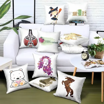 

Drop Shipping Sofa Cushion Covers 45x45cm Fashion Simple Home Office Decor Printing Pillowcase Seat Car Waist Pillow Cover BZ074