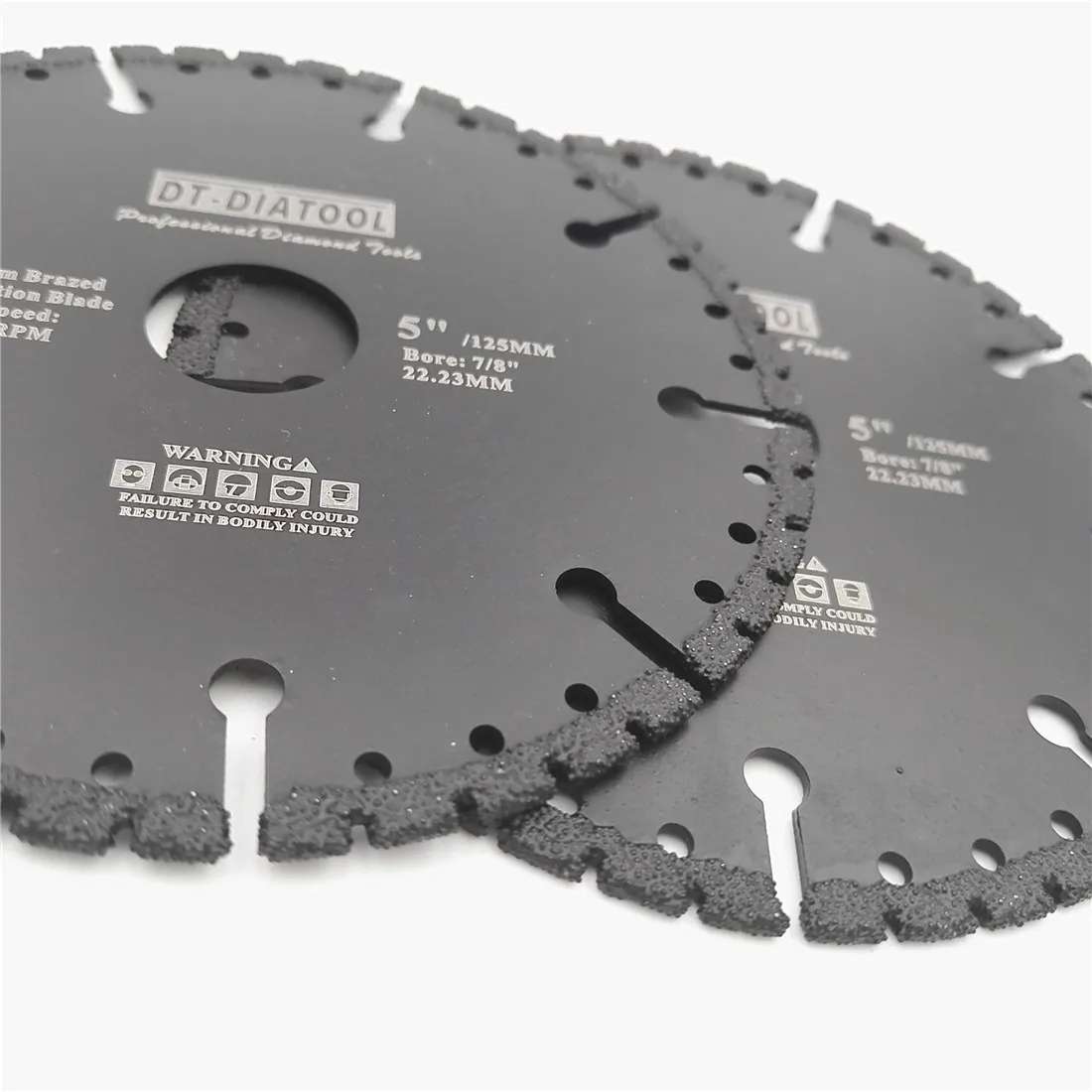 2pcs Vacuum Brazed Diamond Saw Blade All Purpose cutting disc Demolition blade rescue  hard stone Cast Iron rebar 115MM-230MM