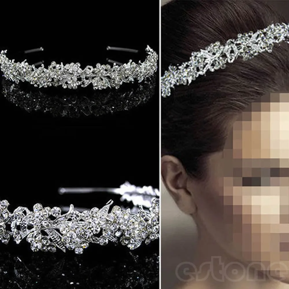 

Hot Fashion Stunning Twinkling Flower Leaf Wedding Bridal Flower Girl Tiara