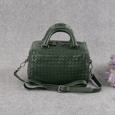 Сумка bolsa feminina, фирменная новинка, модная женская сумка-тоут с подушкой, сумка, высокое качество, овчина, тканые сумки через плечо - Цвет: dark green