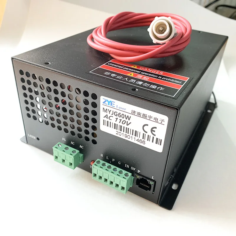 MYJG-60W 220 В/110 В 60 Вт CO2 лазерный источник питания PSU оборудование 4 DIY гравер гравировка резка лазерный резак машина