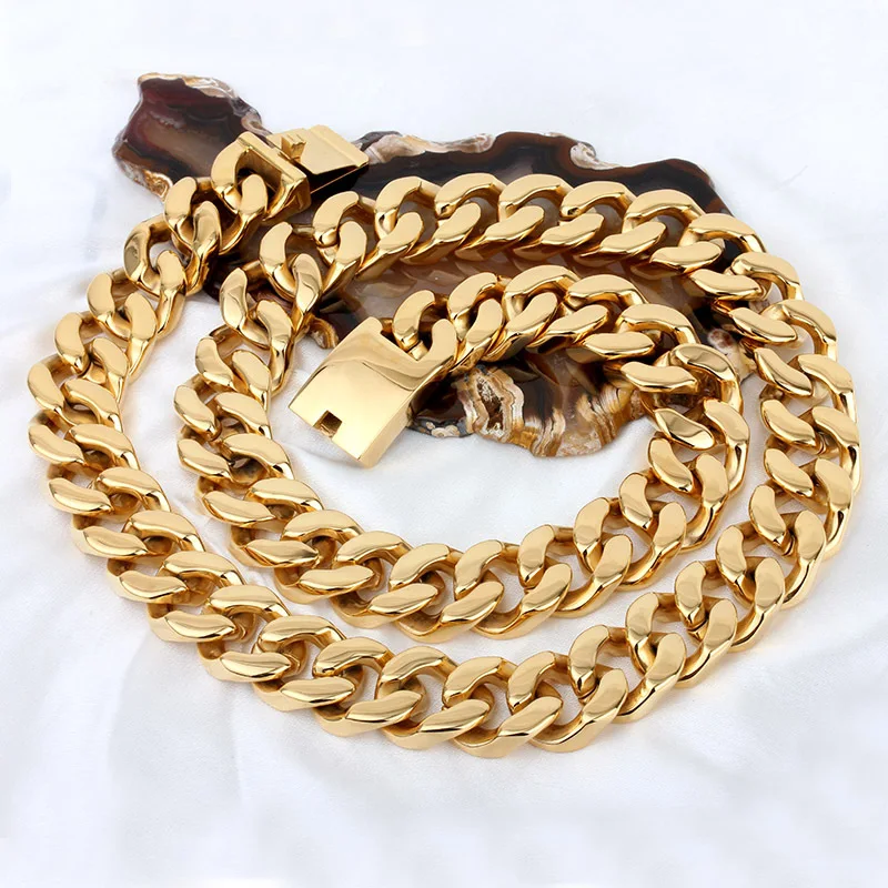 Buy Fashion Heavy Mens Biker Biker Chain Link 316L Stainless Steel Curb Cuban