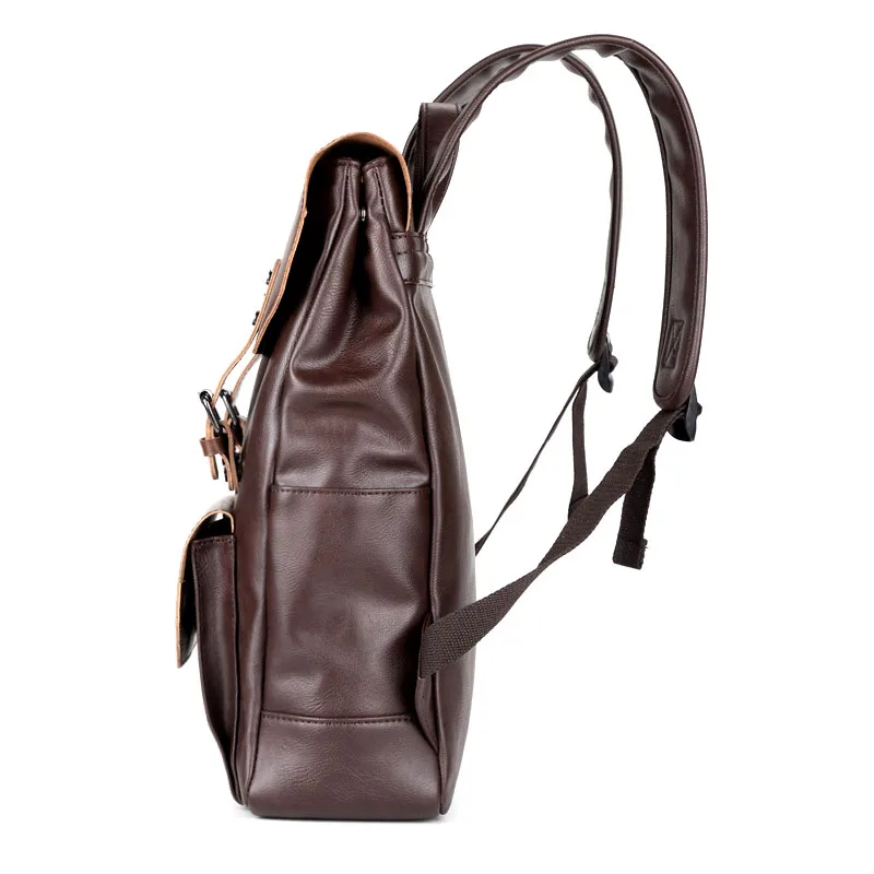 Винтажный стильный мужской рюкзак из искусственной кожи, мужской модный водонепроницаемый рюкзак, мужские школьные сумки для колледжа, рюкзак, дорожная сумка, Mochila
